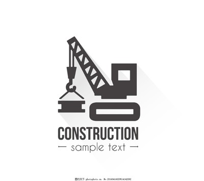 創(chuàng)意建筑施工標志矢量素材圖片
